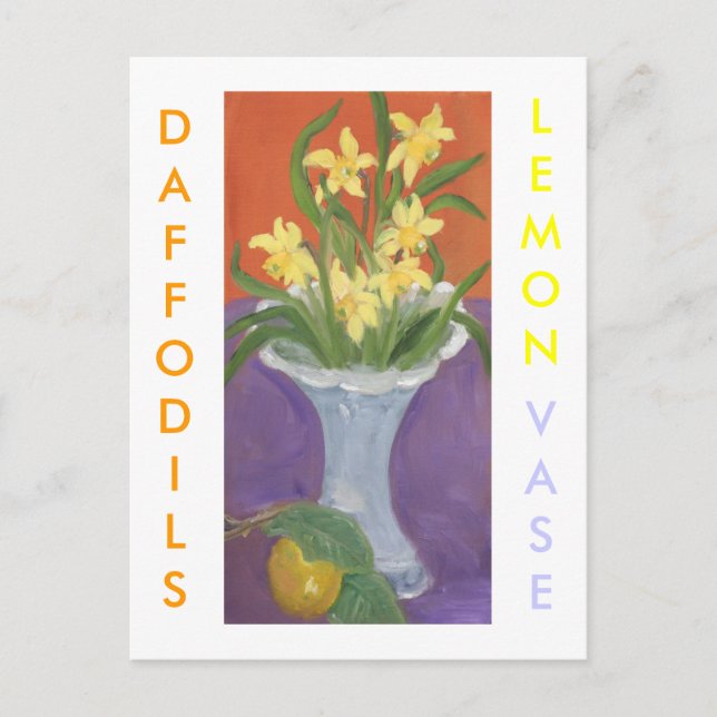 CARTÃO POSTAL DAFFODILS LEMON VASE (Frente)