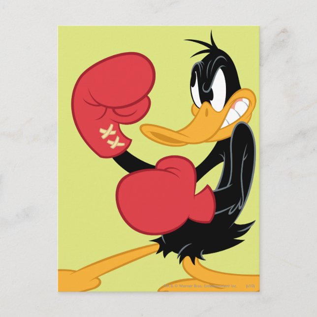 Cartão Postal DAFFY DUCK™ o Boxer (Frente)