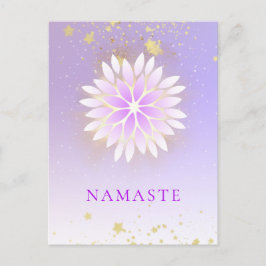 Cartão Postal *~* Dahlia Mandala Pink Pastel Lavanda AP2