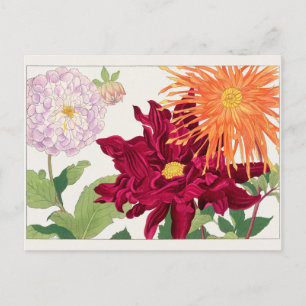 Cartão Postal Dahlia por Tanigami Konan