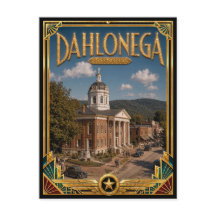 Dahlonega Geórgia Arte Deco Vintage Era de Ouro