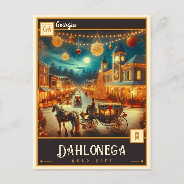 Cartão Postal Dahlonega, Geórgia | Vintage (Frente)