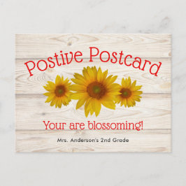 Cartão Postal Daisies florescentes | Notícias escolares positiva