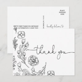 Cartão Postal Daison Elegance Wedding Obrigado