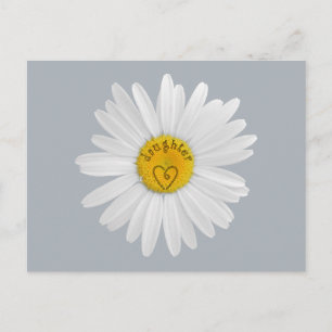 Cartão Postal Daisy Flower Para Arte Filha Personalizar O Fundo