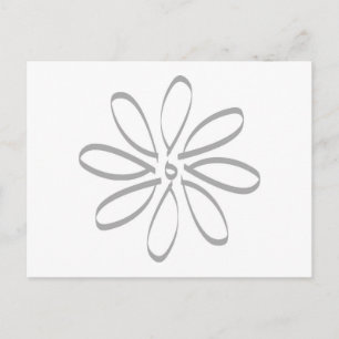 Cartão Postal Daisy Outline