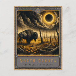 Cartão Postal Dakota do Norte | Cartão-postal de arte gótica