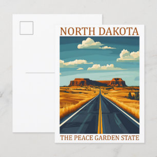 Cartão Postal Dakota do Norte Estado do Jardim da Paz EUA Viagem