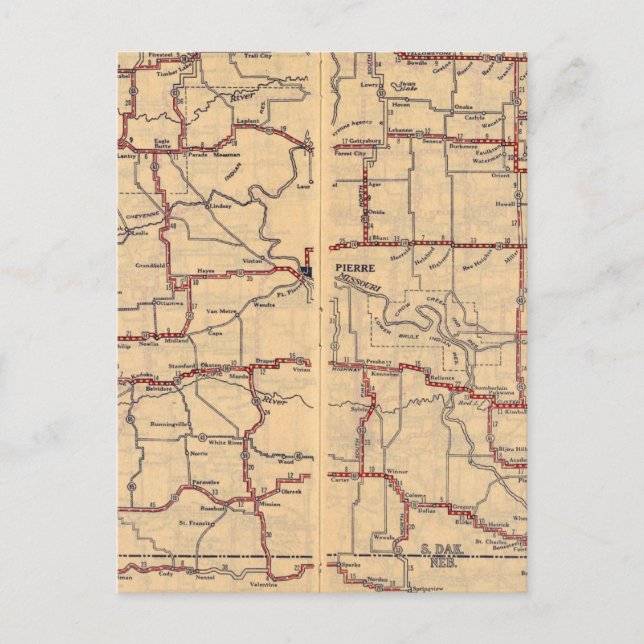 Cartão Postal Dakota do Sul (Frente)