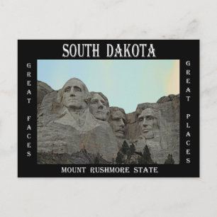 Cartão Postal Dakota do Sul Mount Rushmore Estado