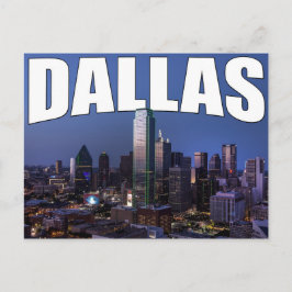 Cartão Postal Dallas Texas City Skyline no Cartão-postal da noit