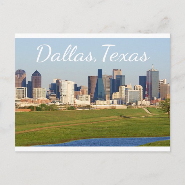 Cartão Postal Dallas, Texas Skyline, Cartão-postal dos Estados U (Frente)