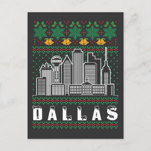 Cartão Postal Dallas Texas Ugly Christmas