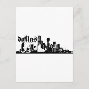 Cartão Postal Dallas Texas vestiu para sua cidade