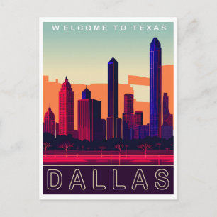 Cartão Postal Dallas, Texas, Viagem