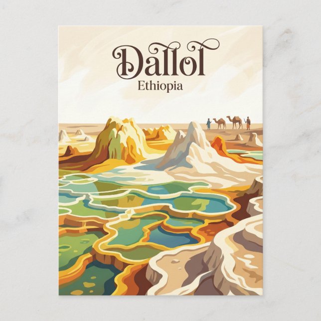 Cartão Postal Dallol Etiópia (Frente)