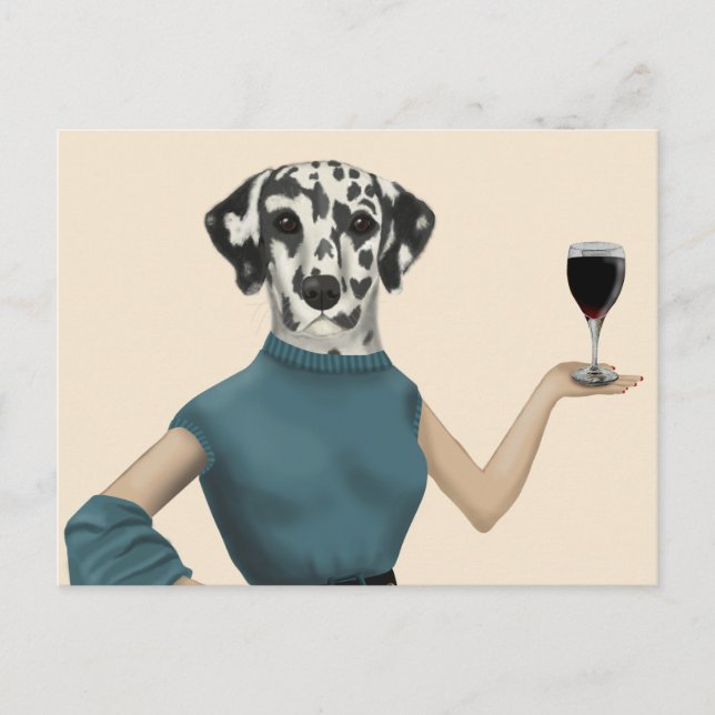 Cartão Postal Dalmaciano Wine Snob (Frente)