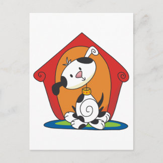 Cartão Postal Dalmation in Dog House T-shirts e presentes