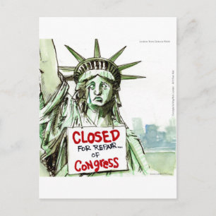 Cartão Postal Dama Liberdade Fechada Para Reforma do Congresso D