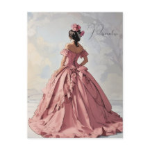 Dama Vitoriana Vestido Rosa Bonito Antigo Pessoal 