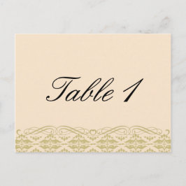 Cartão Postal Damasco Moderno no Número da Tabela de Casamento D