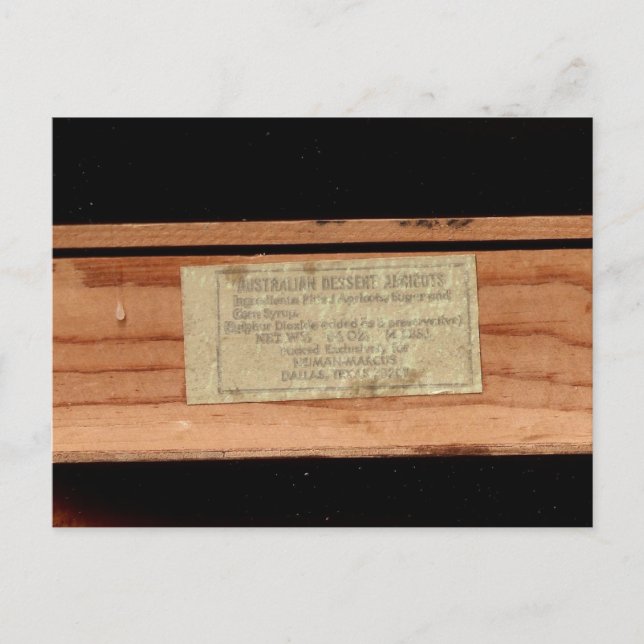 Cartão Postal damascos australianos (Frente)