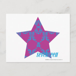 Cartão Postal Damask Aqua-Purple 3