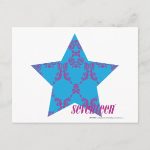 Cartão Postal Damask Purple-Aqua 2