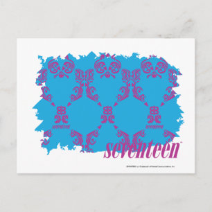 Cartão Postal Damask Purple-Aqua 4