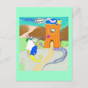 Cartão Postal Damsel Em Perigo