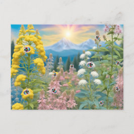 Cartão Postal Damybugs Visitando O Jardim