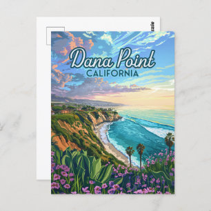 Cartão Postal Dana Point California Beach Orange County Vintage