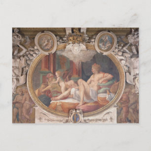 Cartão Postal Danae Recebendo a Chuva de Ouro