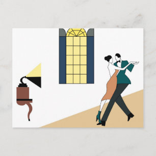 Cartão Postal dança casal