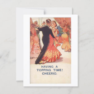 Cartão Postal Dança casal, Cheerio! Inspiração de 1936