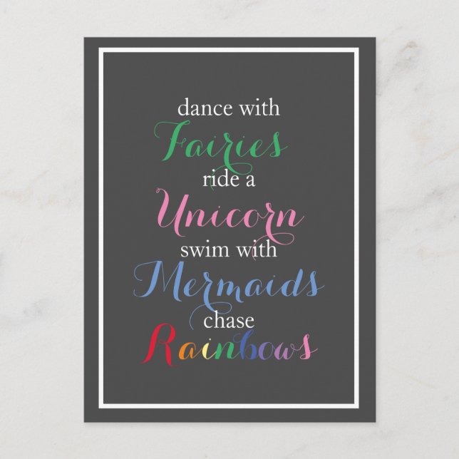 Cartão Postal Dança, Corrida, Natação, Chase Magic (Frente)