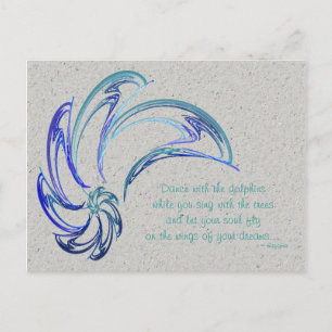 Cartão Postal Dança da Abstrato dos golfinhos