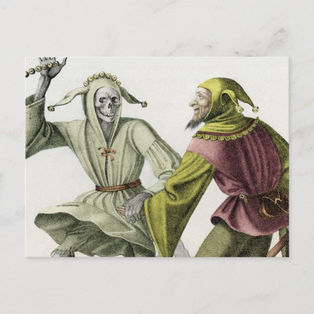 Cartão Postal Dança da Morte - O Tolo (Frente)