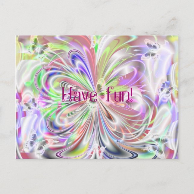 Cartão Postal Dança das borboletas (Frente)