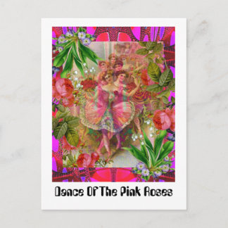 Cartão Postal Dança Das Rosas Rosa