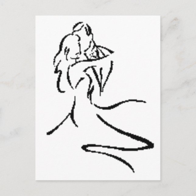 Cartão Postal Dança de Casal Vintage (Frente)
