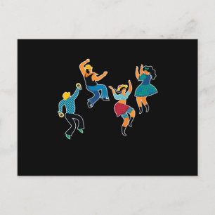 Cartão Postal Dança de linha Dançarinos linha dançarinos linha d