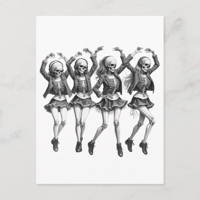 Cartão Postal Dança de Mulheres Mortais (Frente)