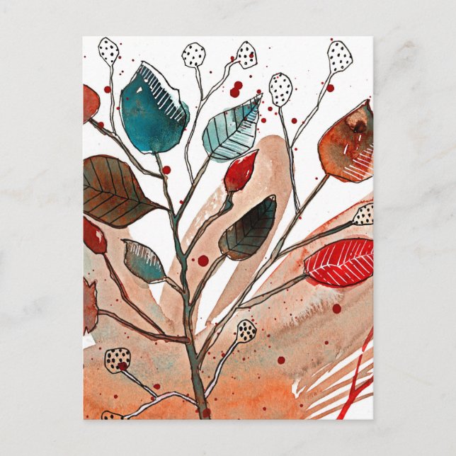 Cartão Postal Dança de outono (Frente)