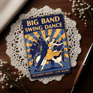 Cartão Postal Dança de Swing dos anos 40 Vintage