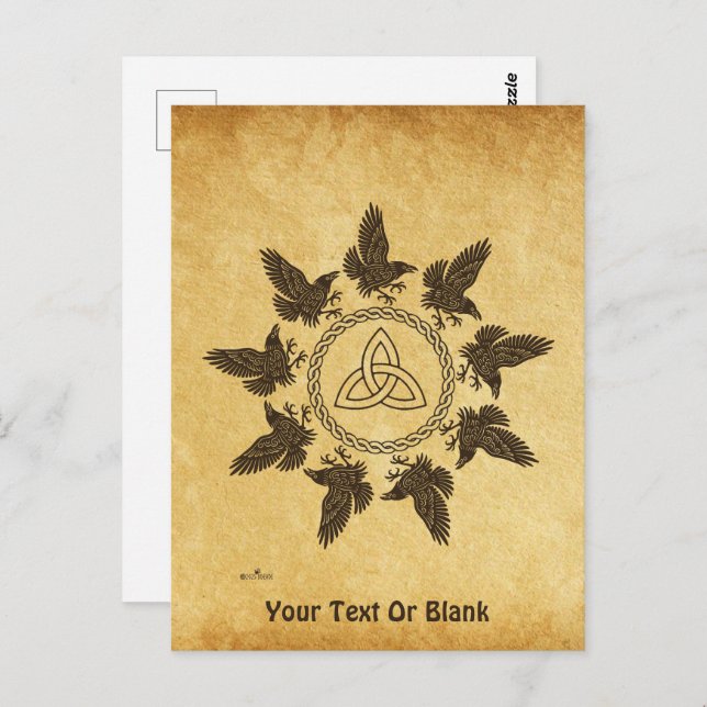 Cartão Postal Dança do Círculo de Ravens (Frente/Verso)