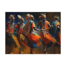 Cartão Postal Dança do Guerreiro Maasai África