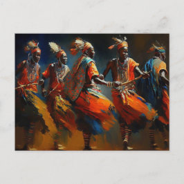 Cartão Postal Dança do Guerreiro Maasai África