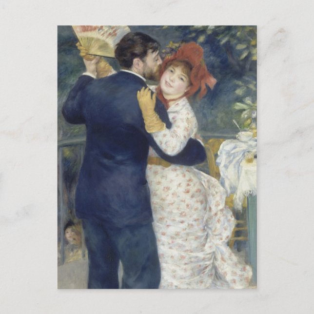 Cartão Postal Dança do País - Pintura Impressionista Renoir (Frente)