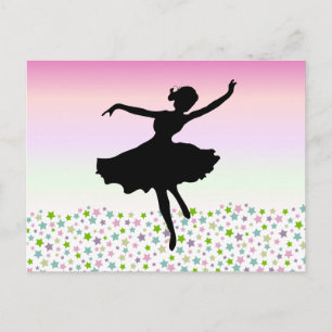 Cartão Postal Dança entre as estrelas - pôr do sol rosa
